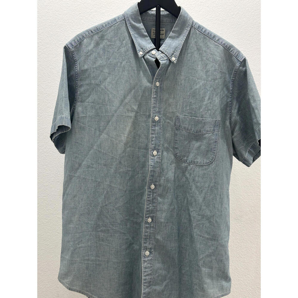 J.Crew Men's Casual Short Sleeve Button-Down Shirt, Large